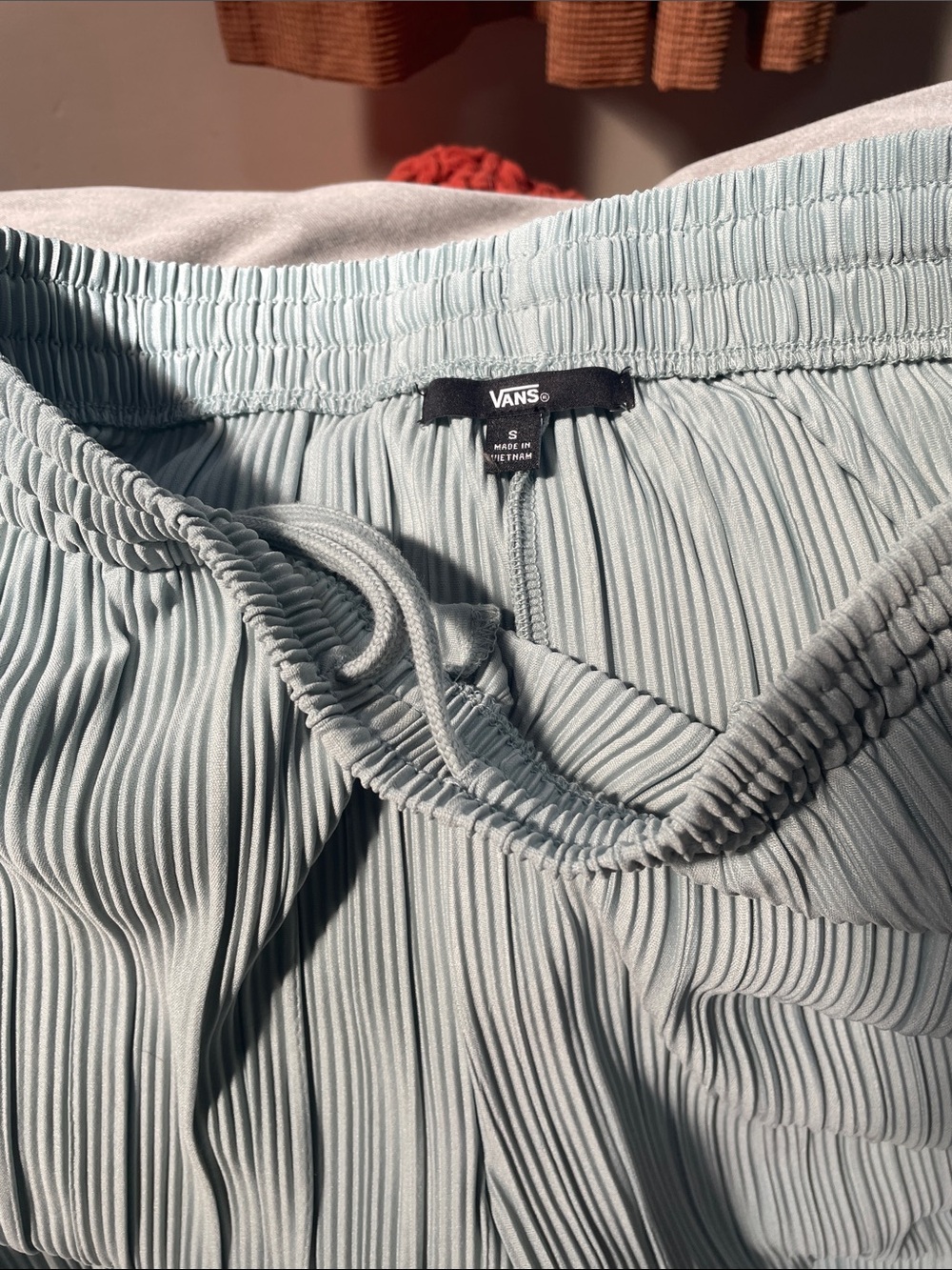 Vans Mint Green Pleated Wide-Leg Pants - Picture 3 of 7